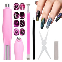 ESUOHYM full kit front view showing four magnetic nail tools and compact layout benefit