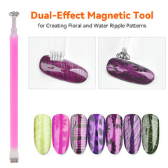 ESUOHYM magnets next to fingers for scale demonstrating compact portable nail art tools