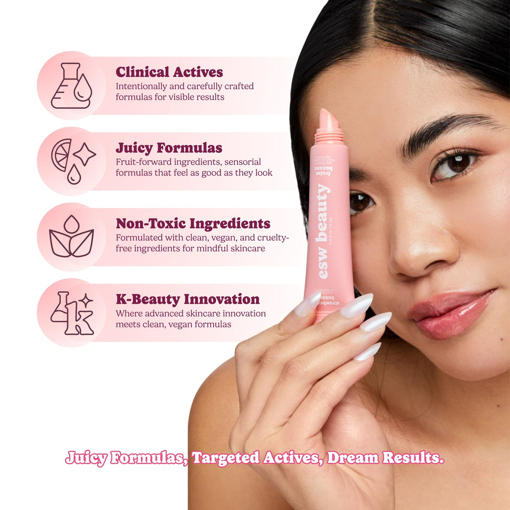 ESW Beauty back label with ingredients list and recommended use instructions
