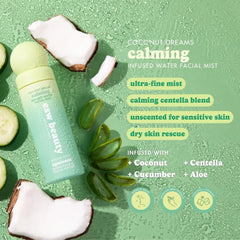 ESW Beauty cucumber slice close-up conveying cooling and de-redness benefits