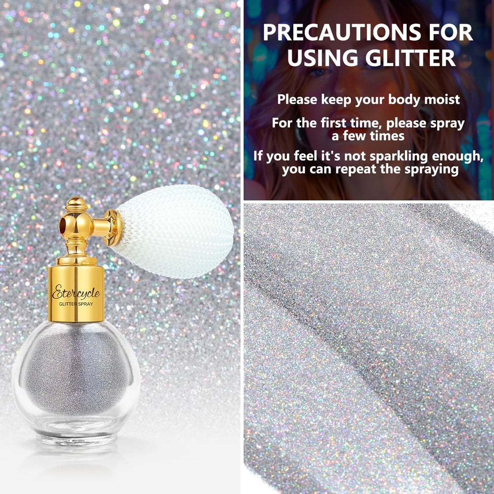 Etercycle ultra-fine glitter texture up close highlighting smooth cosmetic finish