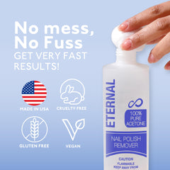 Eternal acetone liquid close-up showing clear texture and fast action