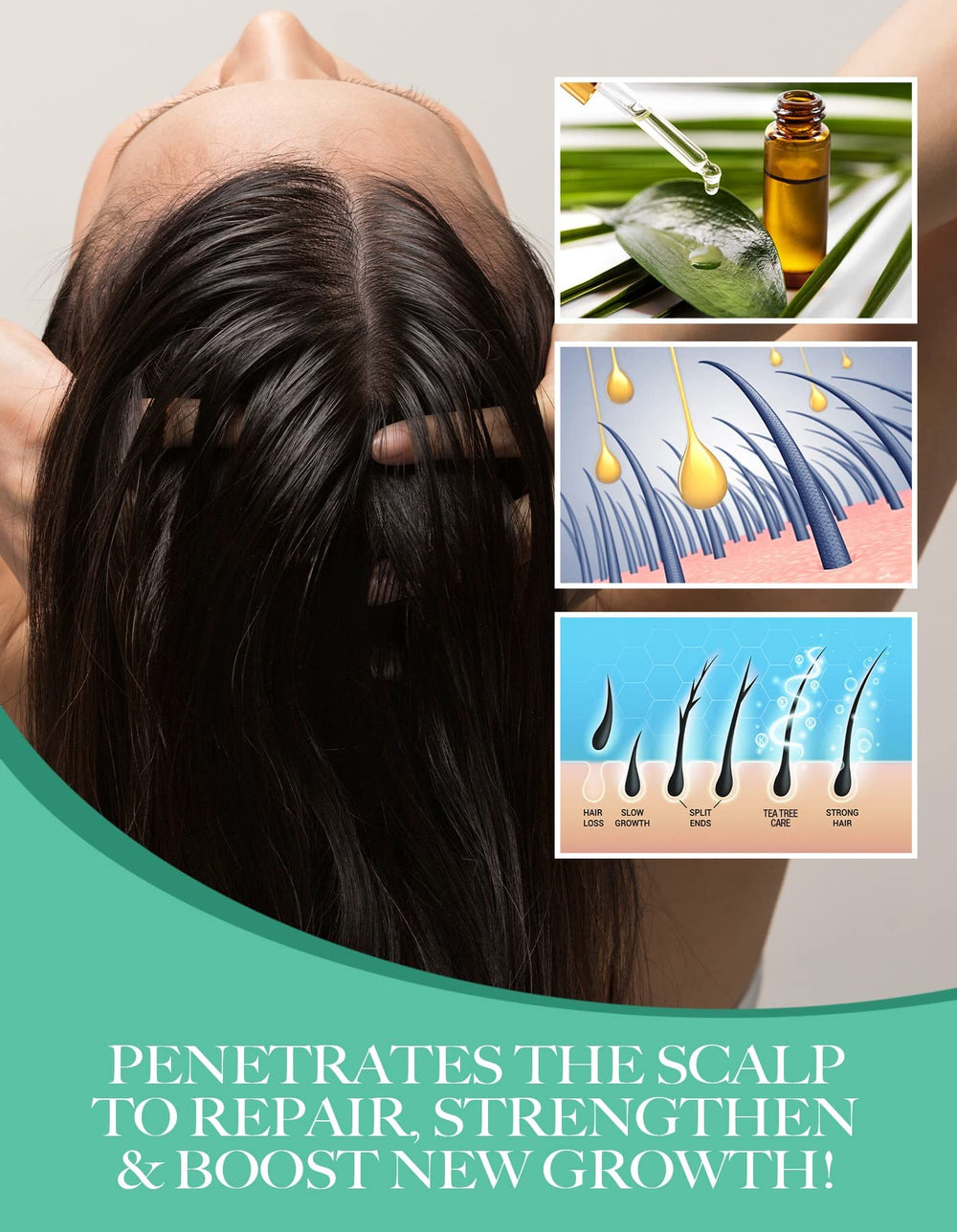 Ethereal Nature product in use massaged into scalp showing cooling refresh benefit