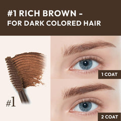 ETUDE application on model showing defined natural brows for real-life wear example