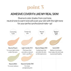 ETUDE swatches on arm to compare Neutral Vanilla match benefit