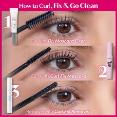 ETUDE mascara splash test showing waterproof, smudge-resistant performance