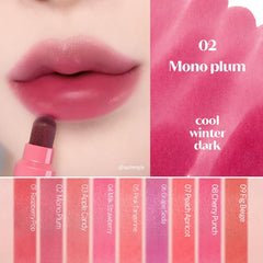 ETUDE swatch on skin demonstrating high pigment payoff benefit