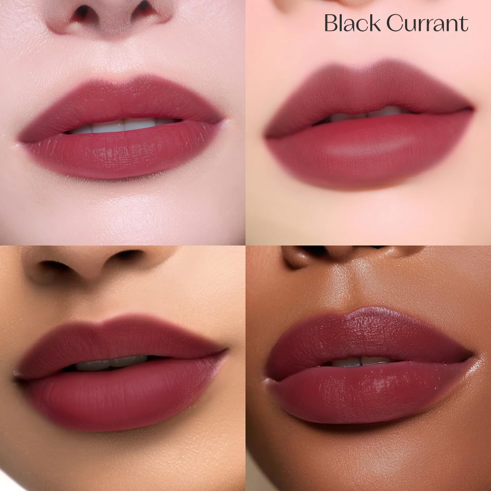 ETUDE swatch of Black Currant texture showing rich color and glossy finish