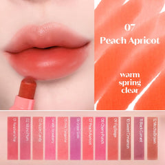 ETUDE swiped texture showing glossy, hydrating finish for shine