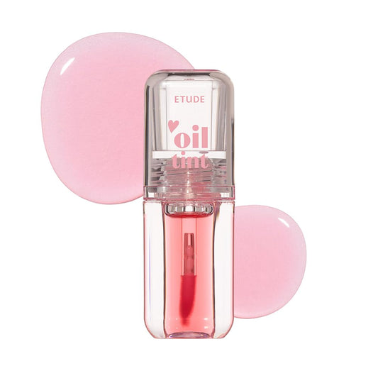 ETUDE front packaging showing glossy red oil tint and compact size benefit