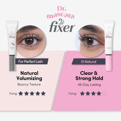 ETUDE Dr. Mascara Fixer placed in makeup bag showing travel-ready benefit