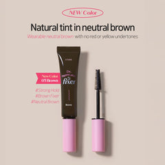 ETUDE fixer used in a makeup routine showing layering with mascara for long wear