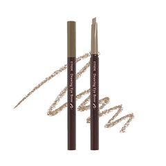 ETUDE front view of eyebrow pencil showing slim design and shade