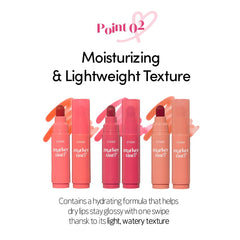 ETUDE on lips full coverage displaying vibrant grape payoff benefit