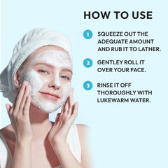 ETUDE label ingredients closeup featuring rice bran and baking powder benefits