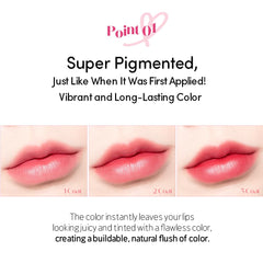 ETUDE applying marker tint on lips demonstrating smooth glide and control benefit