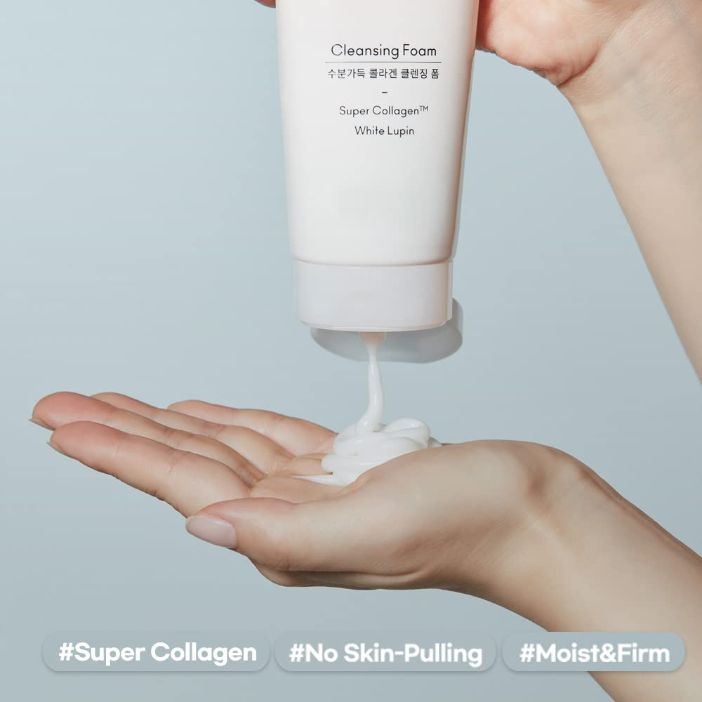 ETUDE foam dispensed from tube demonstrating rich, bouncy lather for gentle cleansing