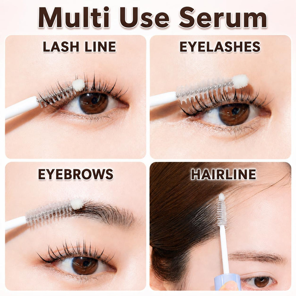 ETUDE demonstrating brow application for dual lash and brow care