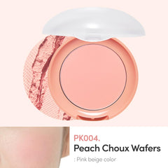 ETUDE close-up of powder texture showing fine particles benefit: smooth blendability