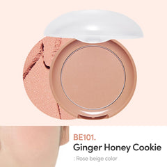 ETUDE powder texture macro showing fine reflective particles for glow