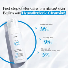 ETUDE hands applying foam to face illustrating gentle non-abrasive benefit