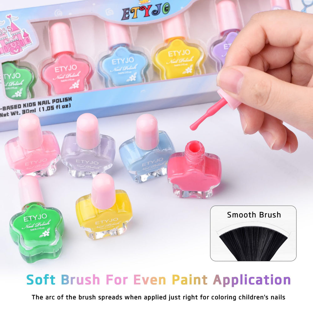 ETYJO brush applying polish demonstrating smooth coverage and fast dry