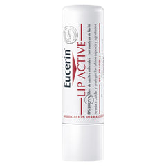 Eucerin Active Care for Lips front view showing compact protective tube