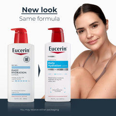 Eucerin close-up pump action highlighting convenient, controlled dispensing
