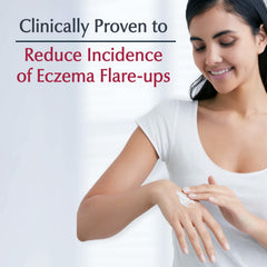 Eucerin cream texture close-up showing smooth, fast-absorbing consistency