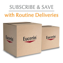 Eucerin dermatologist recommended badge emphasizing clinically informed formula