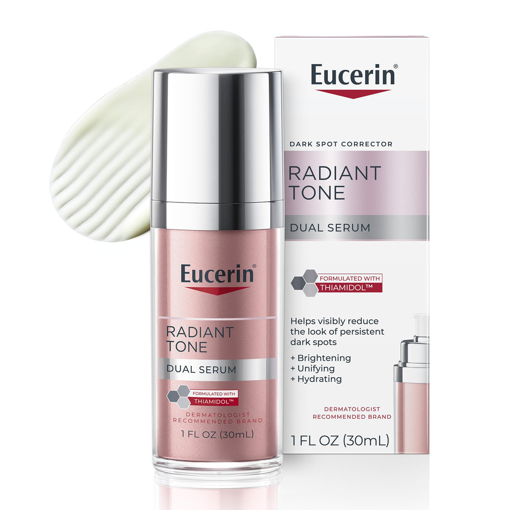 Eucerin bottle front packaging showing product name and benefits