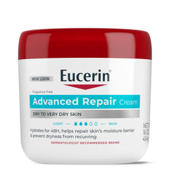 Eucerin jar front label showing product name and unscented benefit