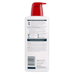 Close-up of Eucerin label and ingredient list showing transparent formulation benefit