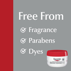Eucerin unscented badge highlighting fragrance-free benefit
