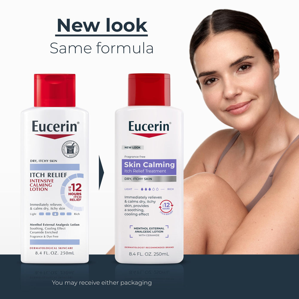 Eucerin pump top closeup demonstrating easy dispensing and hygienic use