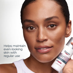 Eucerin label close-up revealing active ingredient and clinical focus benefit