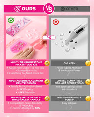 Eudaicful tool in use on nail art showing accurate placement benefit