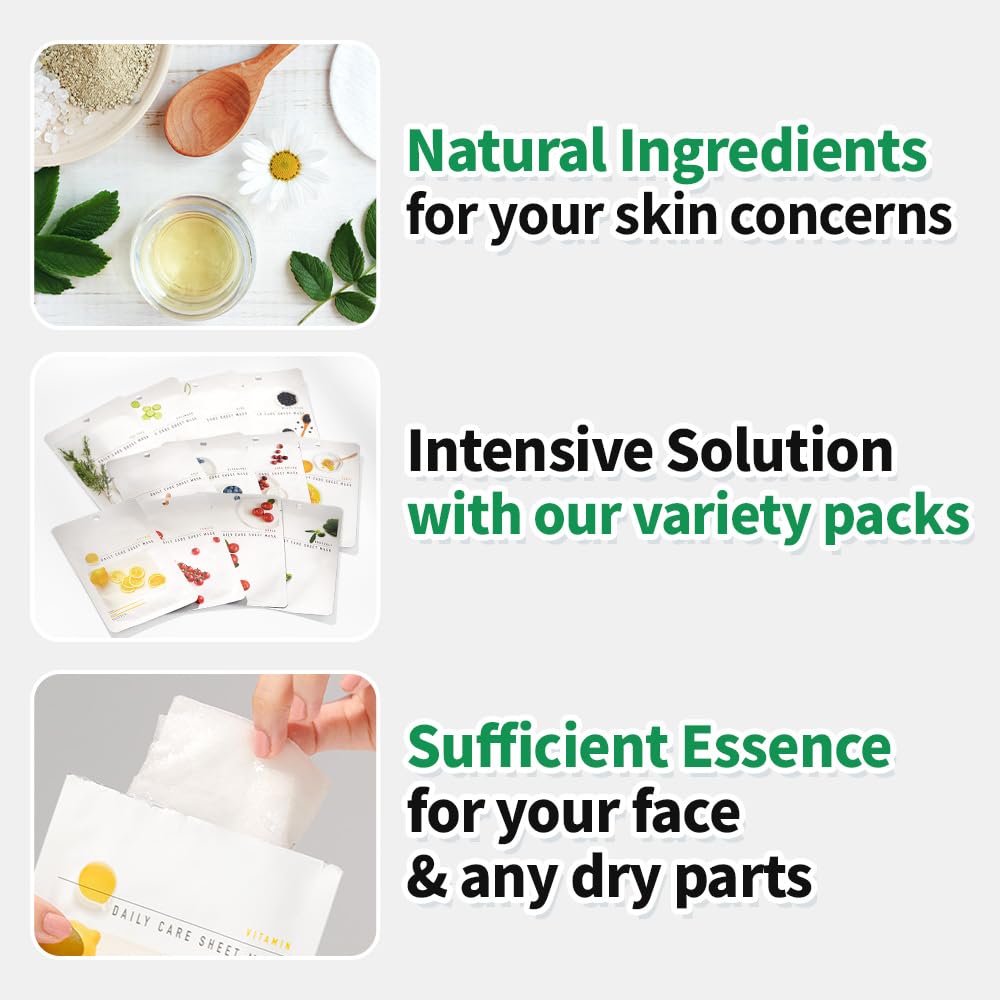 EUNYUL natural ingredient display highlighting varied botanical benefits