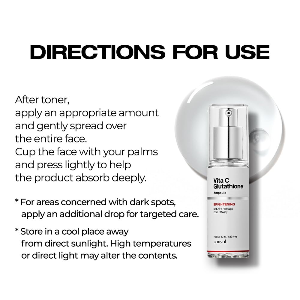 EUNYUL drop of ampoule on skin demonstrating lightweight feel and quick absorbency benefit