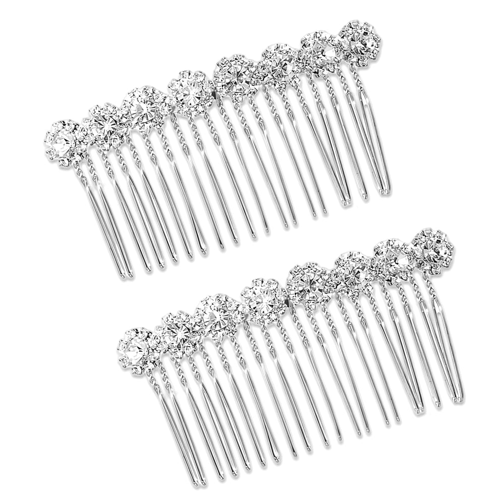 EupHHonycs front view of two silver combs showing elegant packaging and gift-ready appeal