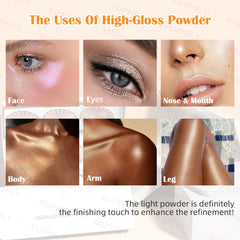 Euphily on model cheek highlighting luminous cheekbone for sculpted look