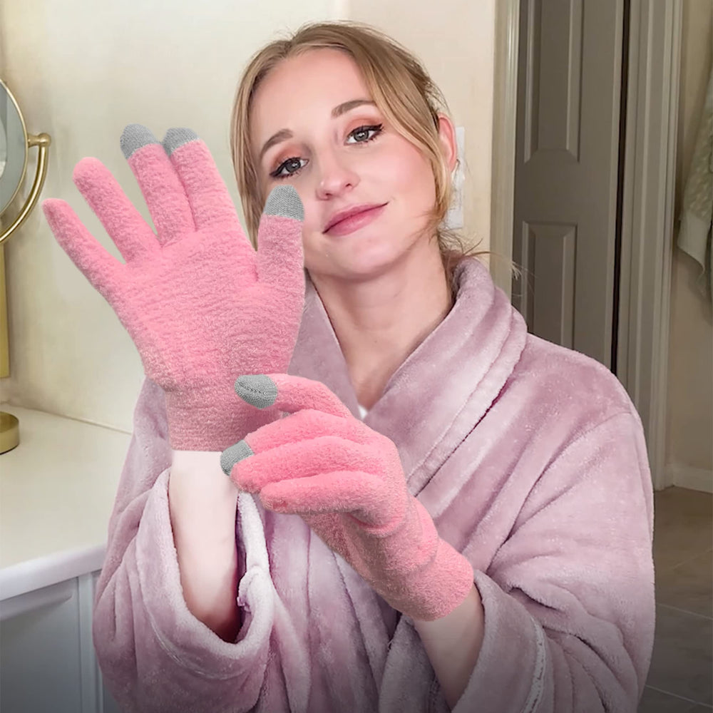 Eurow gloves on bedside table indicating nighttime restorative use