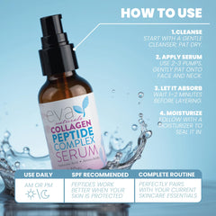 Eva Naturals applying serum to neck for firmer, smoother appearance