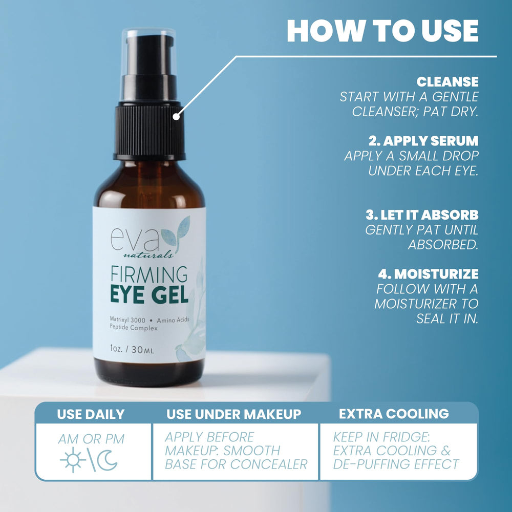 Eva Naturals pump application close-up, demonstrates controlled, hygienic dispensing