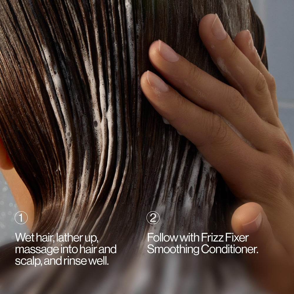EVA·NYC before and after hair texture comparison showing reduced frizz and added shine