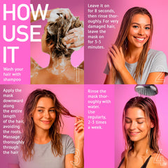 EVATSU label and ingredients close-up highlighting keratin and biotin benefit