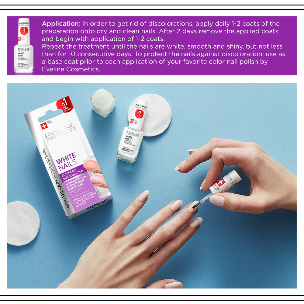 EVELINE COSMETICS on hand model showing natural-looking brighter nails