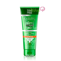 EVELINE COSMETICS applying serum to thigh demonstrating firming massage benefit