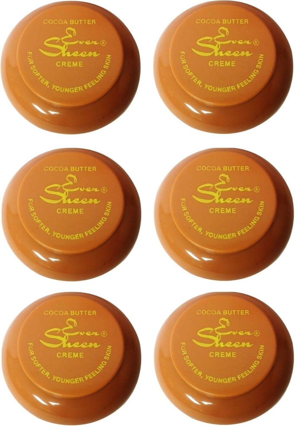 Ever Sheen 8.5oz jar beside a ruler showing true size and travel-friendly benefit