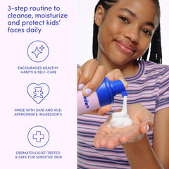 Child applying Evereden sunscreen outdoors illustrating sun-safe habit building benefit